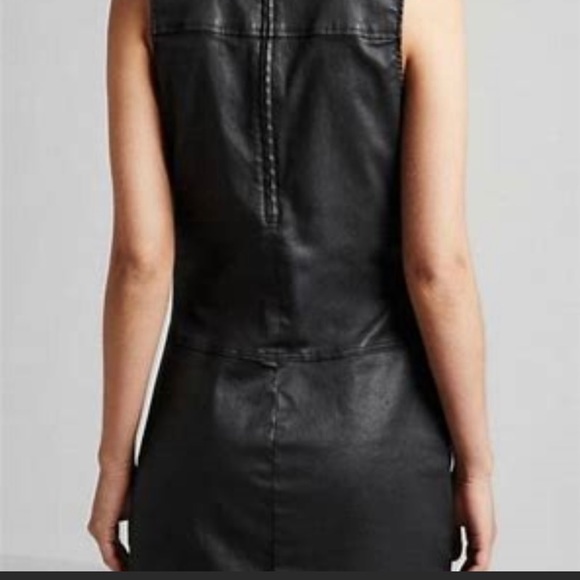 CURRENT ELLIOT Black Coated Shift Dress-Size 0 - Picture 2 of 3